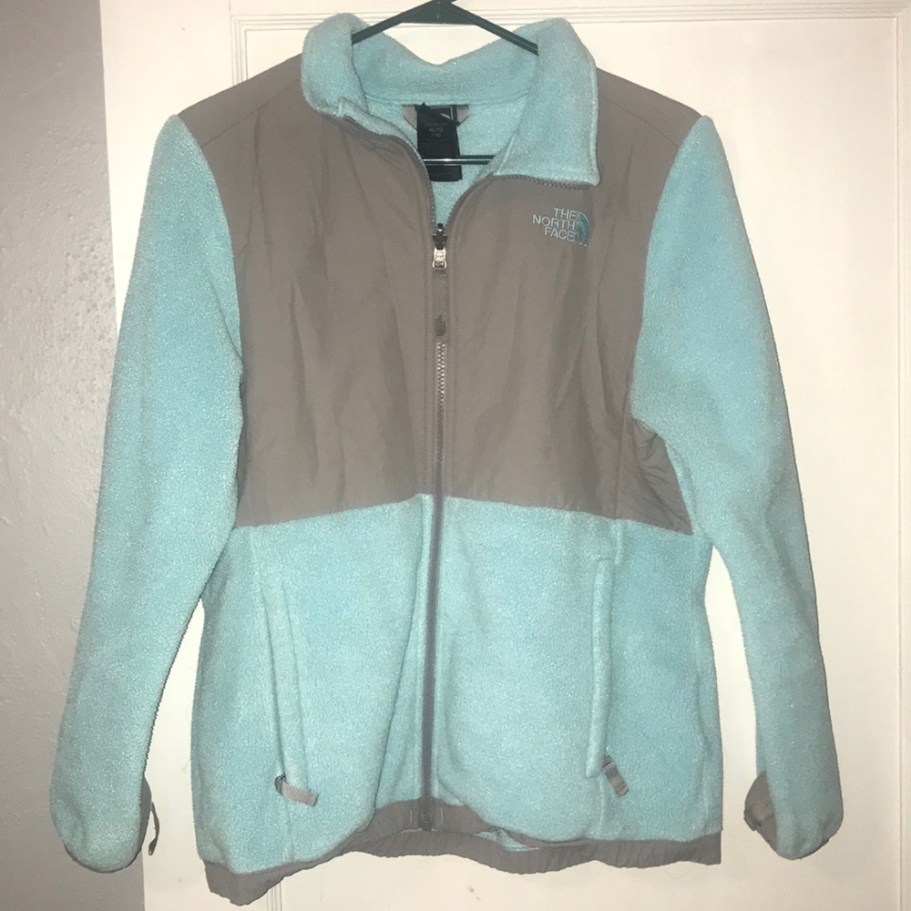 The North Face light blue fleece jacket
